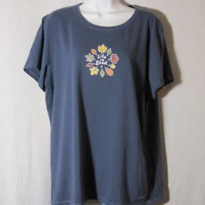 Life Is Good Vintage Autumn Leaves T Shirt XL